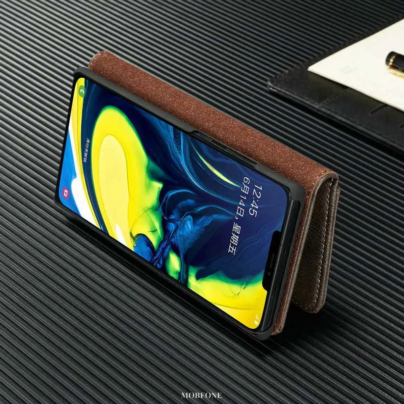 

Flip Stand Cover For Coque Samsung Galaxy Note 10 Pro Real Leather Case For Samsung Note 10 Detachable Wallet Book Etui Cases