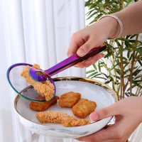 multi functional stainless steel fryer clamp strainer filter spoon with clip food kitchen oil frying bbq filter cooking tools wf