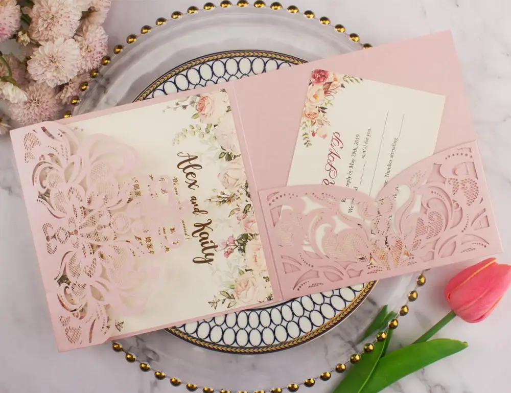 1 шт. свадебные приглашения карты серого золотого бордового цвета румяна
