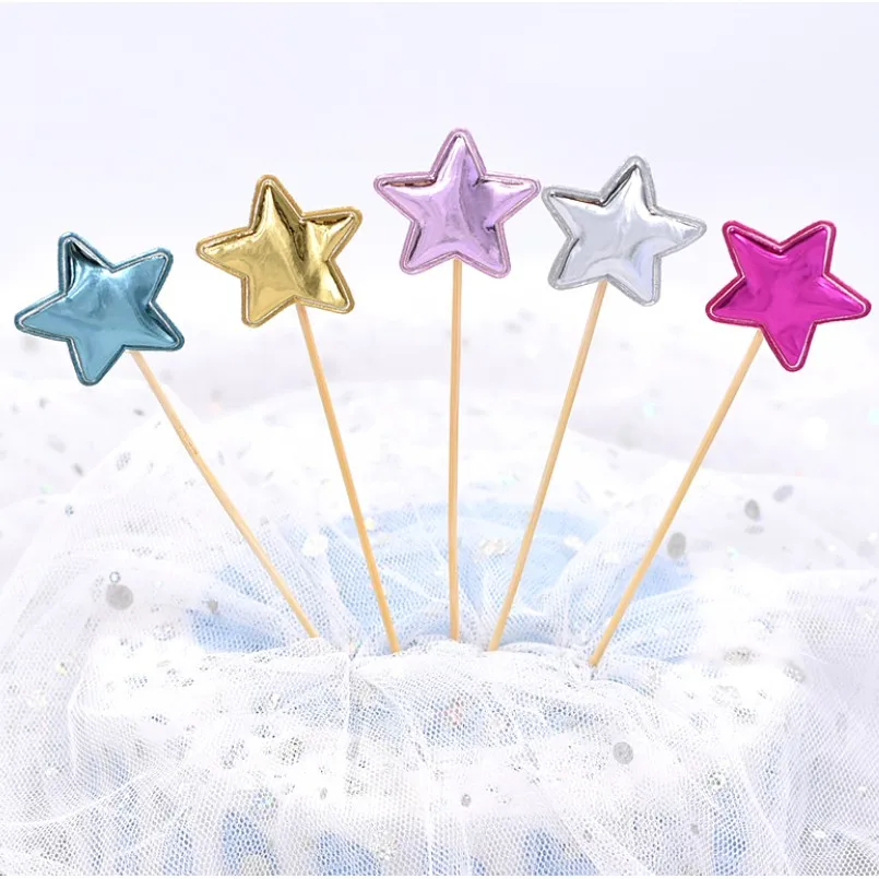 

5 PCS Cake Topper Star Cup Cake Decoration Birthday Party Decoration