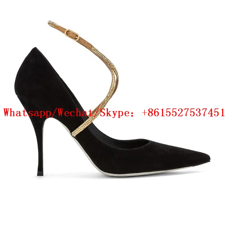 Женская обувь Пикантные женские туфли-лодочки с острым носком Стразы Chaussures Femme
