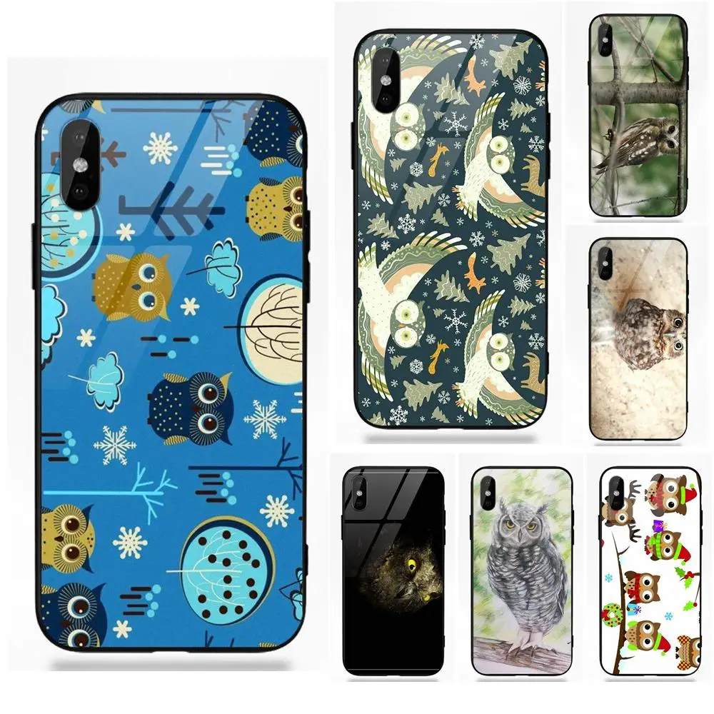 Закаленное стекло шаблон Мопс Собака Совы пончики для Galaxy S8 S9 Plus Redmi 5 Note 5A 6 huawei Honor