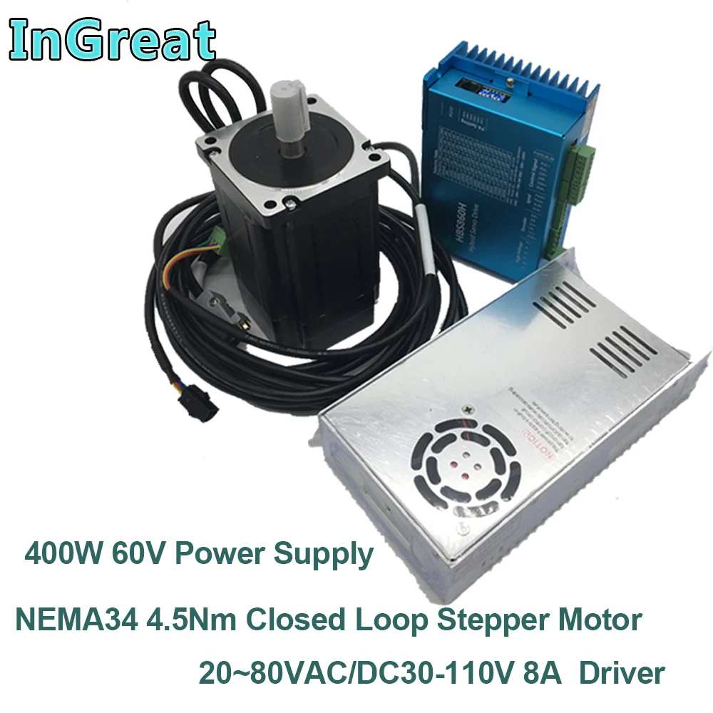 Бесплатная доставка! Драйвер шагового двигателя с замкнутым контуром Nema34 400 нм 86