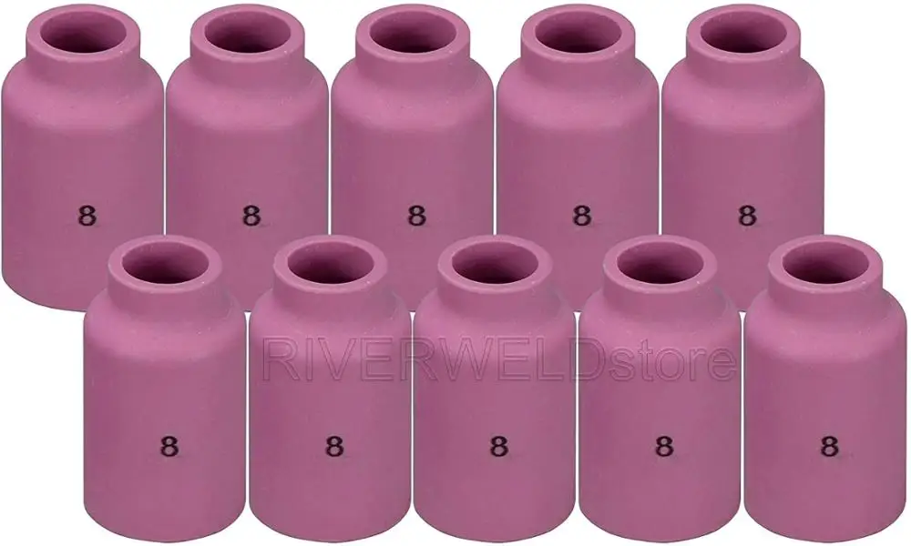

Керамическая чашка газовой линзы RIVERWELD TIG 54N14 ( # 8, 1/2", D12,5*42 мм) для сварочной горелки TIG WP 17 18 26 серии 10 шт.