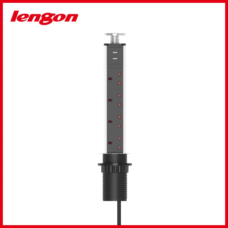 LENGON 13A тянуть POP UP 3 Мощность Британский разъём гнезда 2 Зарядка через USB Порты и