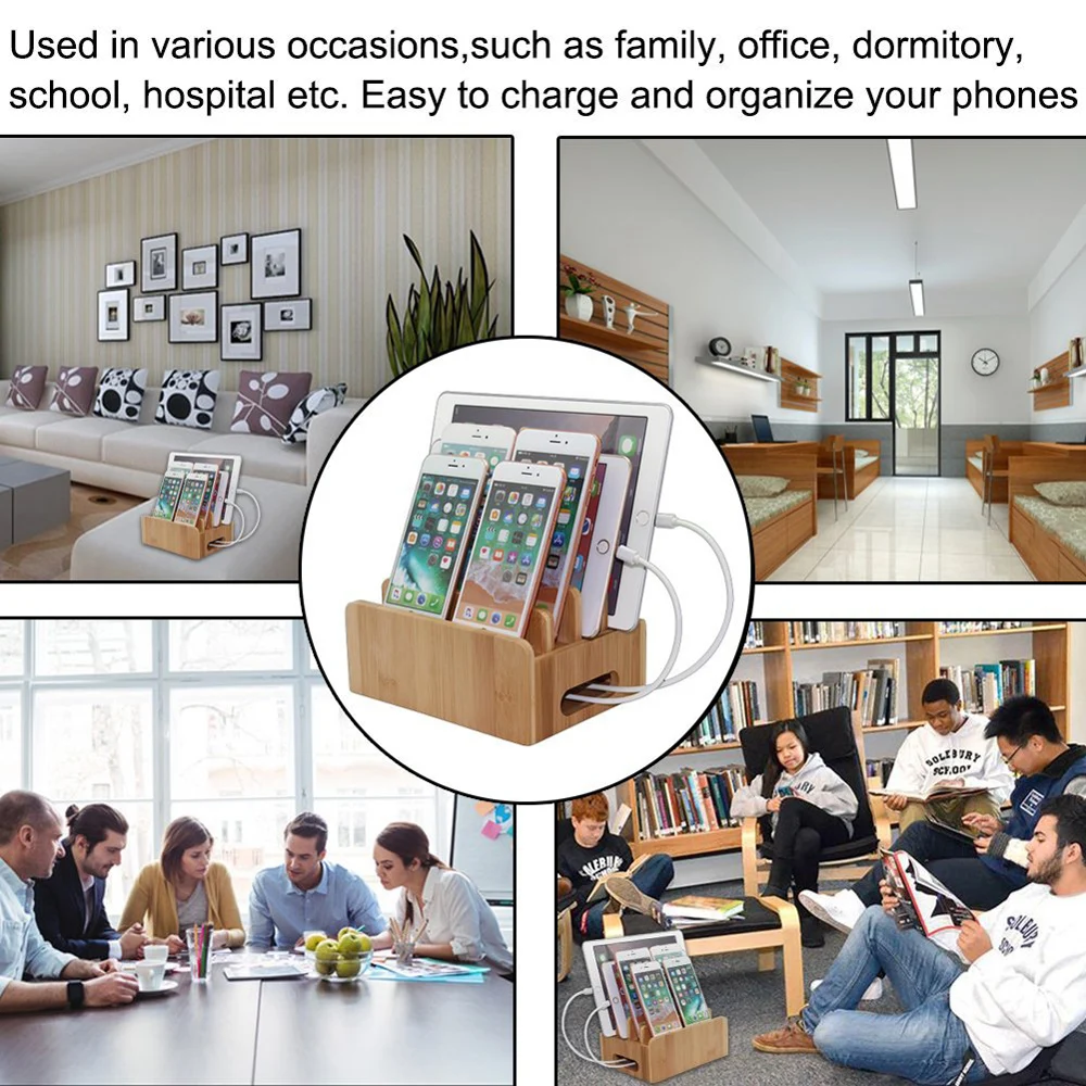 Органайзер бамбуковый мобильный телефон Универсальный Держатель подставка