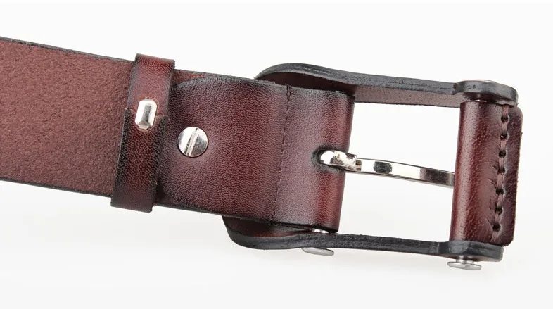 

Fashion Men's Belt Top Natural Genuine Leather Sturdy Buckle Men Vintage Belt Suitable for Jeans Casual Pants Cummerbund