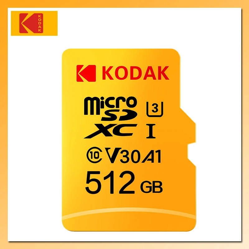Карта памяти KODAK 32 Гб 64 128 ГБ 256 512 U3 Micro SD карта 16 U1 Tarjeta de memoria TF класс 10 флеш SD|Карты