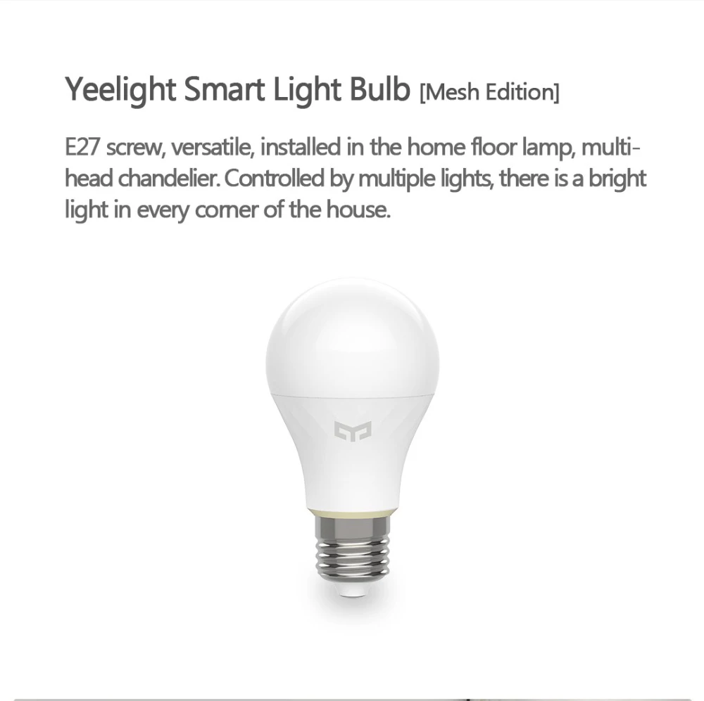 Xiaomi Mijia Yeelight умный Bluetooth светильник умный прожектор умная лампа работает с Yeelight шлюз для приложения MiHome