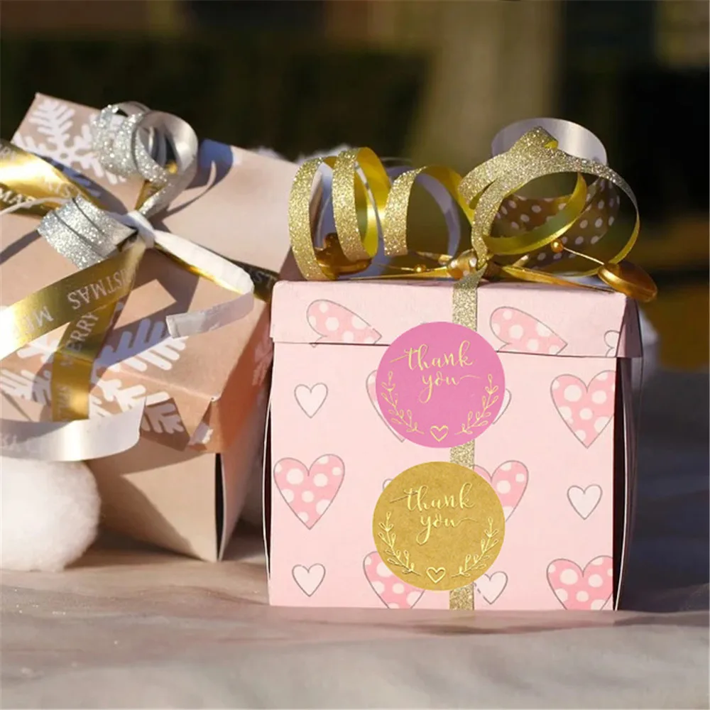

500pcs/roll Thank You Stickers For Seal Labels 1.5 Inch Gift Packaging Stickers Birthday Party Offer Stationery Sticker