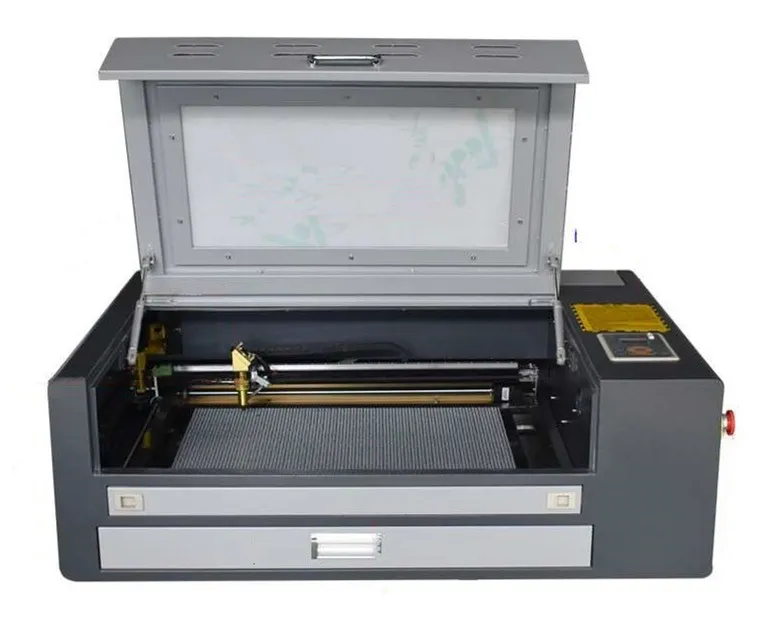 50 Вт CO2 Лазерная гравировальная и режущая машина 4060 Настольный лазерный гравер
