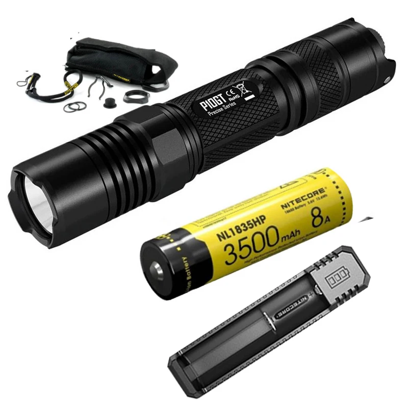 NITECORE P10GT тактический фонарь CREE XP L HI V3 LED max 900 люмен луч бросок 286 м для наружного