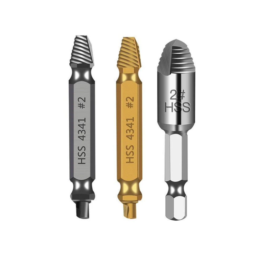 

New 4/5 PCS Damaged Screw Extractor Drill Bit Set Stripped Broken Screw Bolt Remover Extractor Easily Take Out Demolition Tools