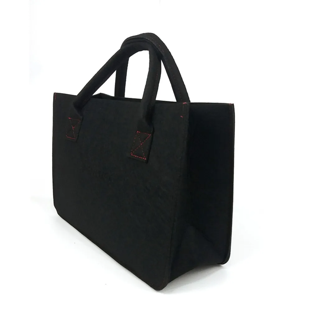 Фетровая Маленькая Сумочка для женщин сумка покупок черная с ручкой сверху