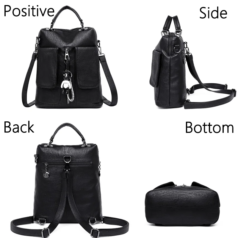 Женские кожаные рюкзаки Mochila Feminina женские кожаные рюкзаки высокого качества школьные рюкзаки для девочек Женские однотонные повседневные Рюкзаки
