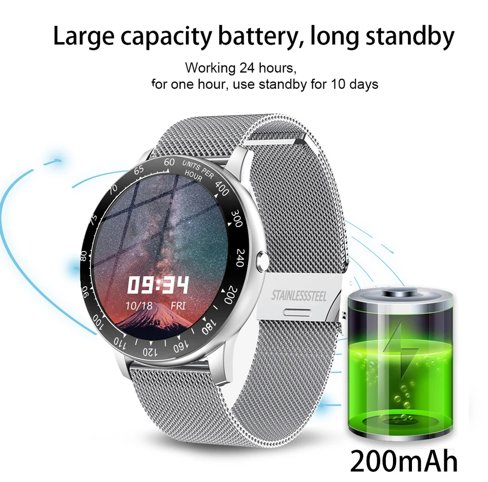 

New Full Touch Mens Smart Watch Waterproof Sport Fitness activity Heart rate tracker for Android/iPhone smart watch men women