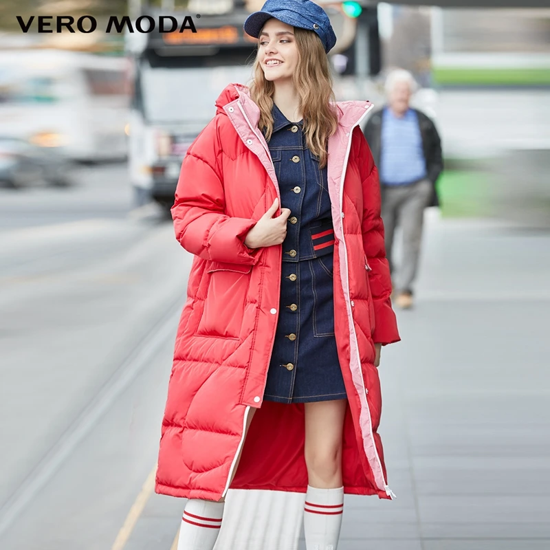 Женский удлиненный пуховик с капюшоном в форме сердца Vero Moda | 319412512|Женские