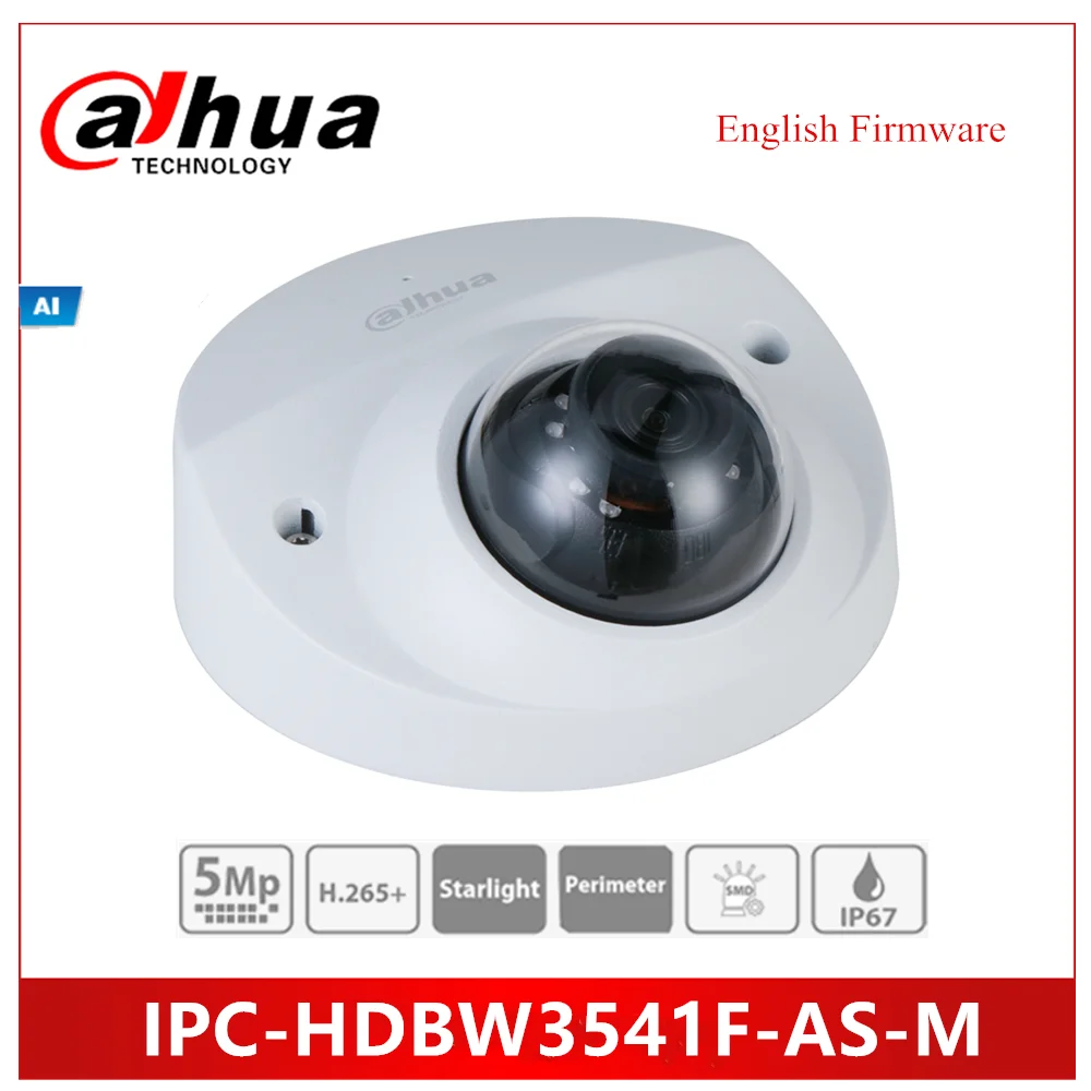 

Купольная IP-камера Dahua Lite-AI Series 5 МП, IR 50 м, IPC-HDBW3541F-AS-M H.265 +, встроенный микрофон и ИК светодиодный, поддержка SD-карты 256G