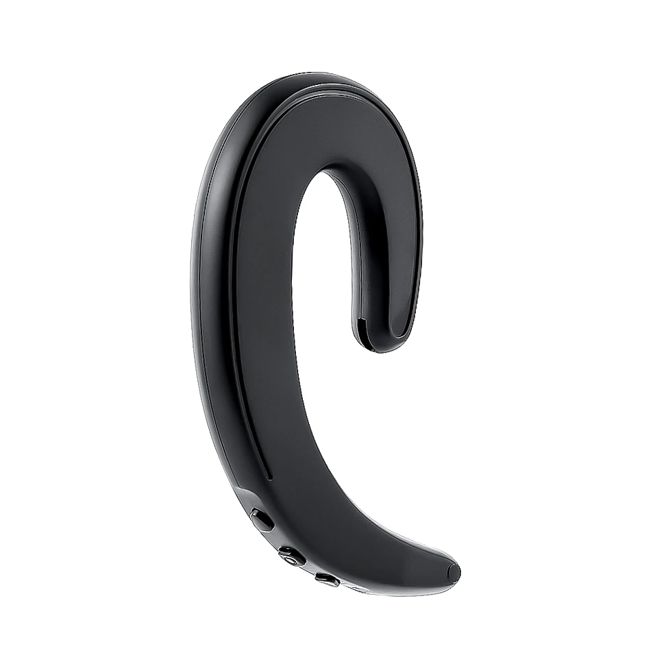 Беспроводные наушники, Bluetooth наушники, ушные крючки, Спортивная стереогарнитура для телефона, iPhone, Xiaomi, костная проводимость, наушники - Цвет: Black