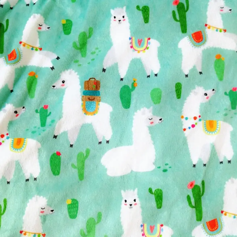 

2 layers 3D Cartoon Alpaca Coral Fleece Soft Thermal Toddler Child Winter Baby Blanket Kids Back Seat Cover Baby Quilt