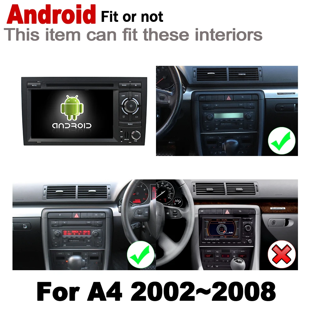 Автомобильный dvd плеер с радио 2 din Android 8 0 для Audi A4 S4 RS4 8E 8H 2002 ~ 2008 MMI GPS навигация