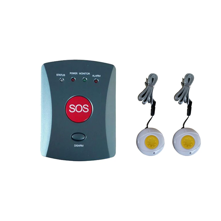 Gray with 2 SOS Беспроводная GSM SMS SOS аварийная автоматическая система сигнализации с тревожными кнопками для пожилых людей/детей/медицинский уход персональная сигнализация - Цвет: Gray with 2 SOS