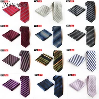 new pattern tiehanky set red blue man necktie single stripe cravat pocket square towel for men wedding suit cravate neckwear