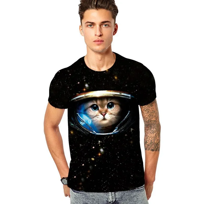 

Мужская футболка индивидуальный тренд креативная 3D цифровая печать Повседневная мужская футболка с коротким рукавом