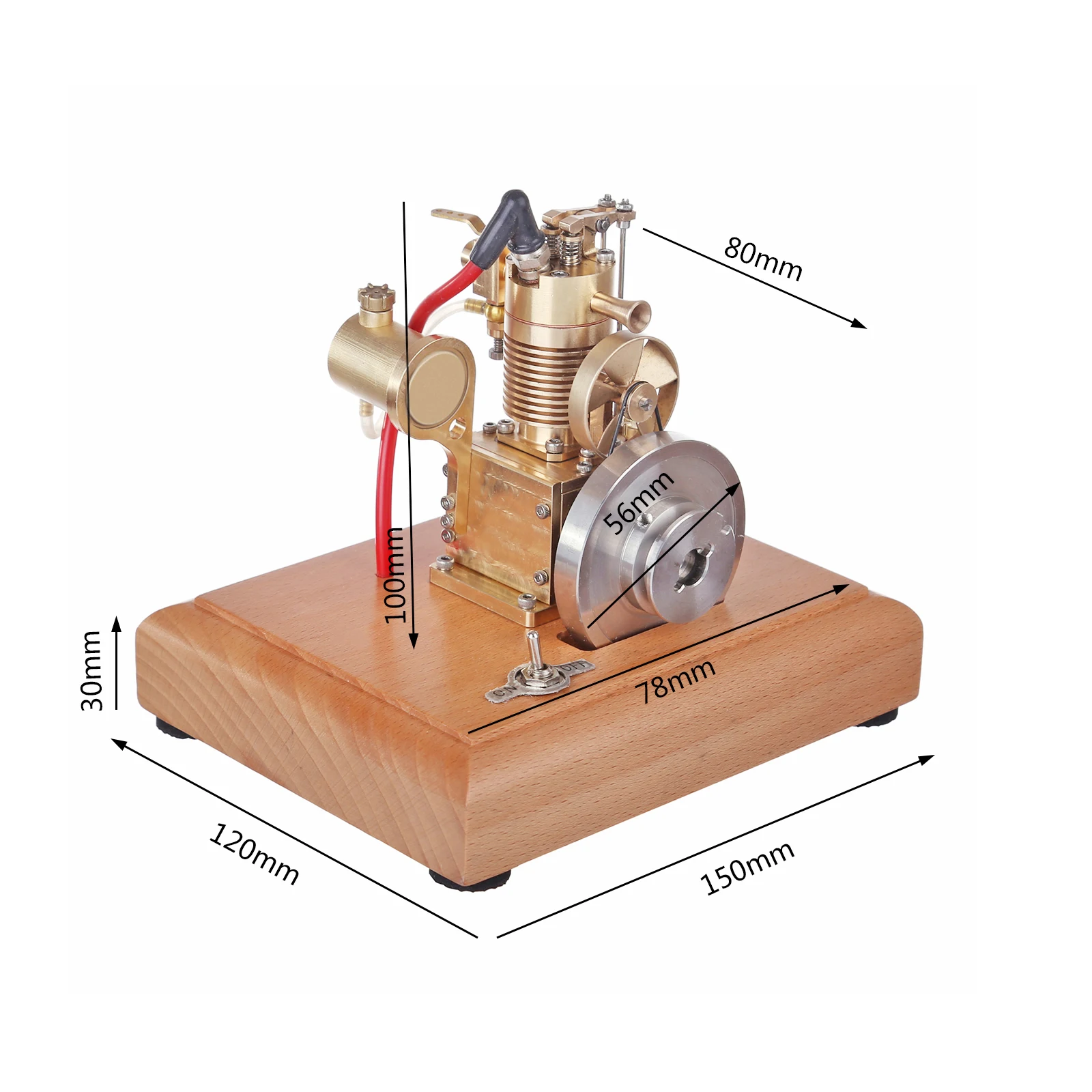 1.6cc Мини Вертикальный одноцилиндровый четырехтактный бензиновый двигатель