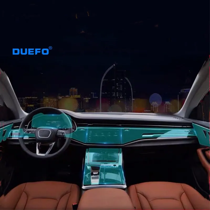 

Car Interior Sticker Transparent Protective Film Accessories Central Control Display Protection Film For Audi Q8 2019 2020