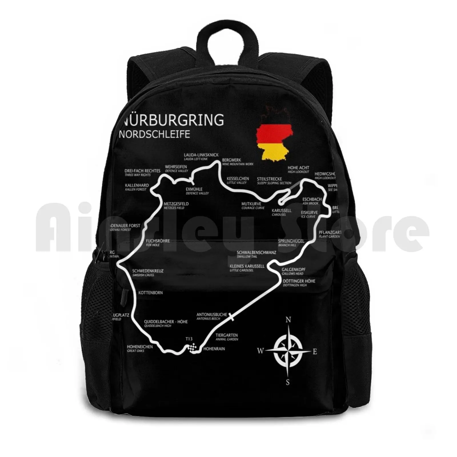 Походный рюкзак Nurburgring-Nordschleife водонепроницаемый походный ранец для кемпинга и