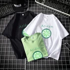 Футболка мужская с коротким рукавом, тенниска с принтом лимона, Повседневная модная майка с круглым вырезом, уличная одежда