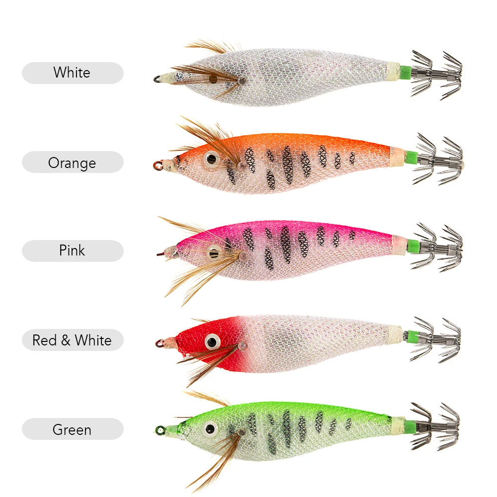 6 см/8 см рыболовная приманка для креветок светящийся Кальмар джиг деревянная