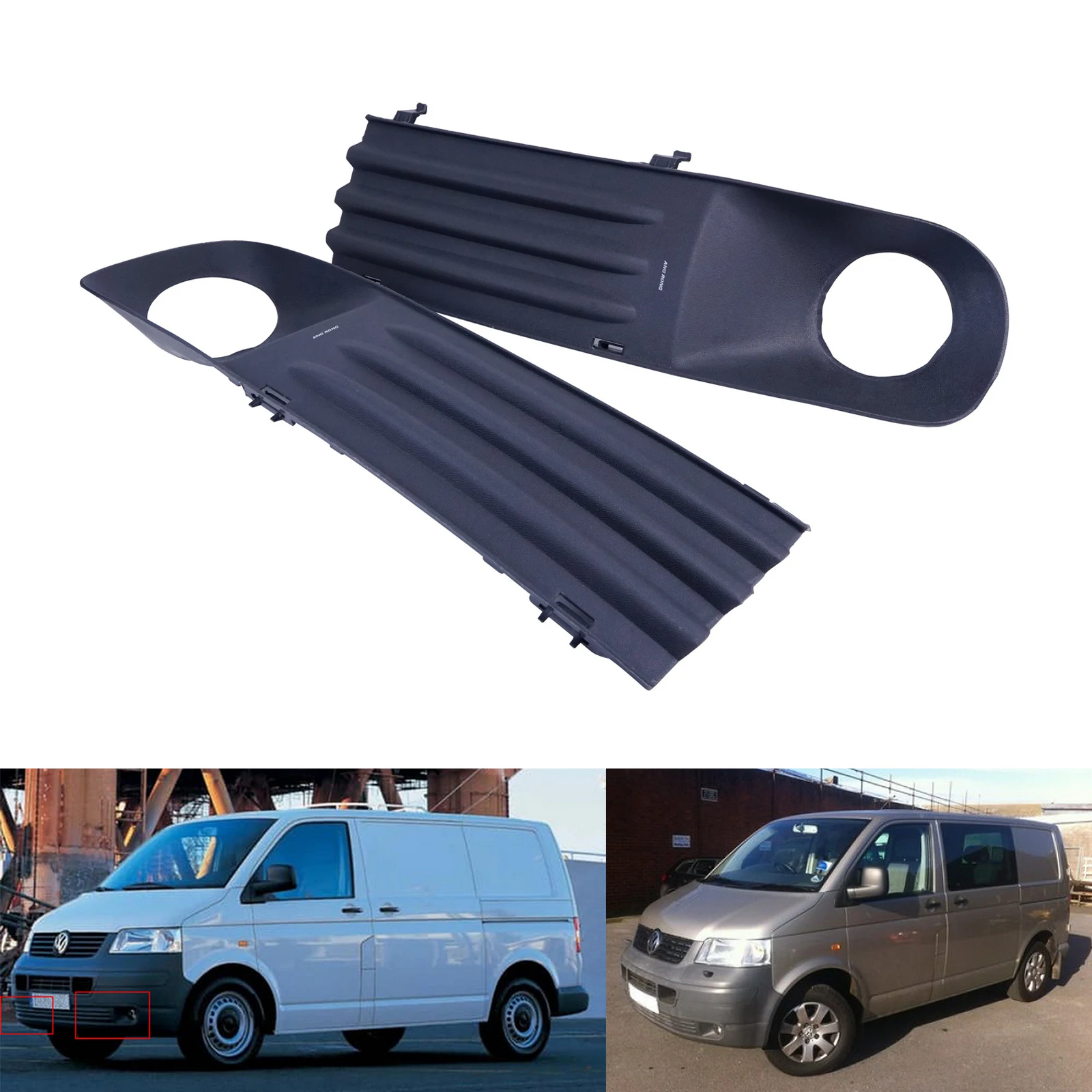 

For VW T5 Transporter Front Bumper Fog Light Cover Grill Trim 2003-09 Left & Right