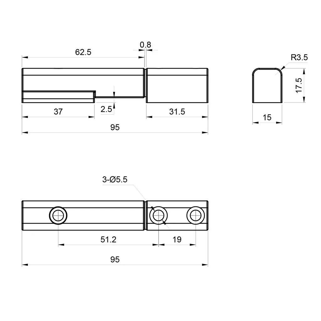 

Алюминиевый шарнир 3,8 дюйма для шкафа со сваркой, закаленная дверь для прицепа, задняя дверь, серебристый