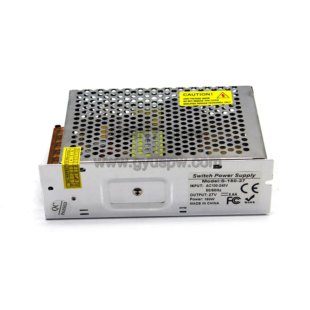 Фото Universal DC27V 5.6A 150W Switch Power Supply Driver Transformers AC 100-240V Input to DC 27V SMPS for CCTV camera Stepper CNC Universal DC27V 5.6A 150W Switch Power Supply Driver Transformers AC 100-240V Input to DC 27V SMPS for CCTV camera Stepper CNC