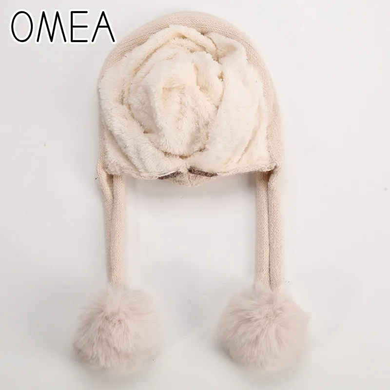 OMEA норка кашемир зимняя шапка для женщин ушанка из натурального меха Шапка бини с