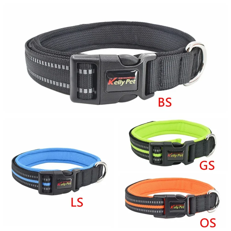 

Светоотражающий Шелковый ошейник для домашних животных, Мягкий неопреновый дышащий нейлоновый ошейник для домашних питомцев, регулируемы...