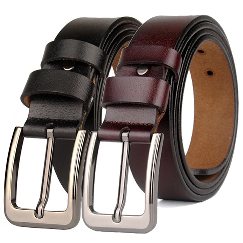 Plus Size 130 140 150 160 170cm Real Genuine Leather Belts for Men Pin Buckle Large LONG Belts for Jeans cinturones para hombre