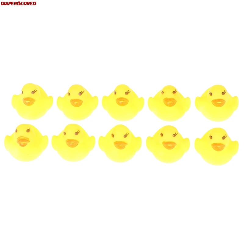 20pcs/lot Cute Baby Kids Squeaky Rubber Ducks Bath Bathe Room Water Fun Game Playing Newborn Boys Girls Toys for Children