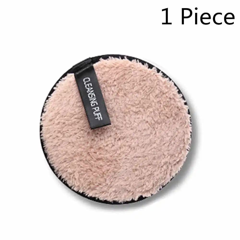 Wheat Fiber 1Piece Губка для снятия макияжа из микрофибры, очищающая полотенце для лица, многоразовая мягкая влажная губка, губка для лица, спонж для макияжа, салфетка для протирки, инструменты для красоты - Цвет: Wheat Fiber 1Piece