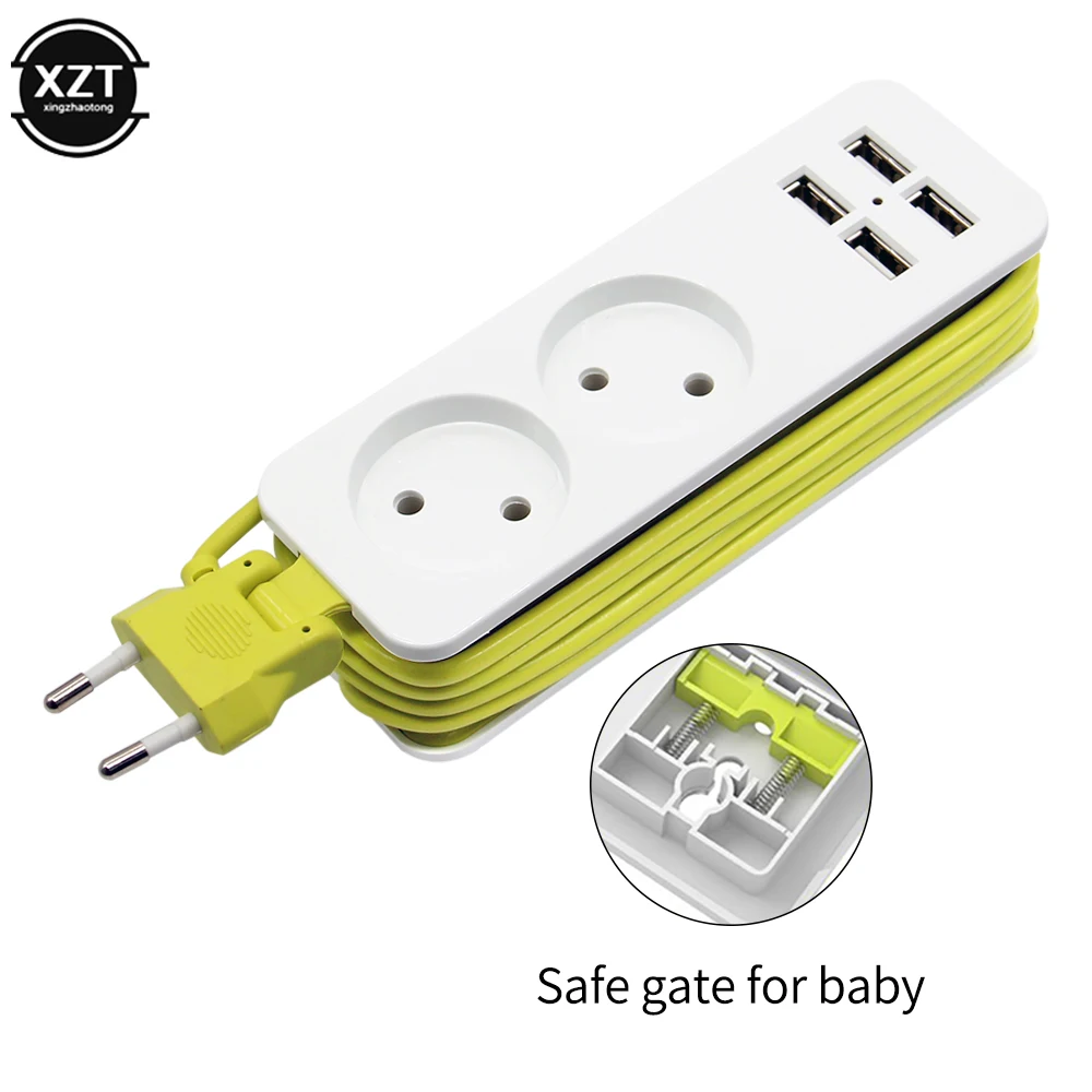 Сетевой фильтр с 4 USB портами 1 5 м 1200 Вт 10 А 250 В|Удлинители электрические| |