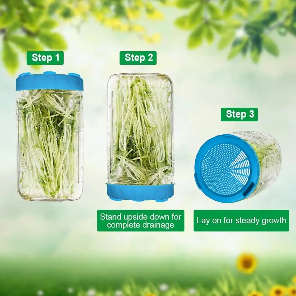Прорастания крышкой Еда Класс сетки магазин Sprout Крышка комплект семеноводства