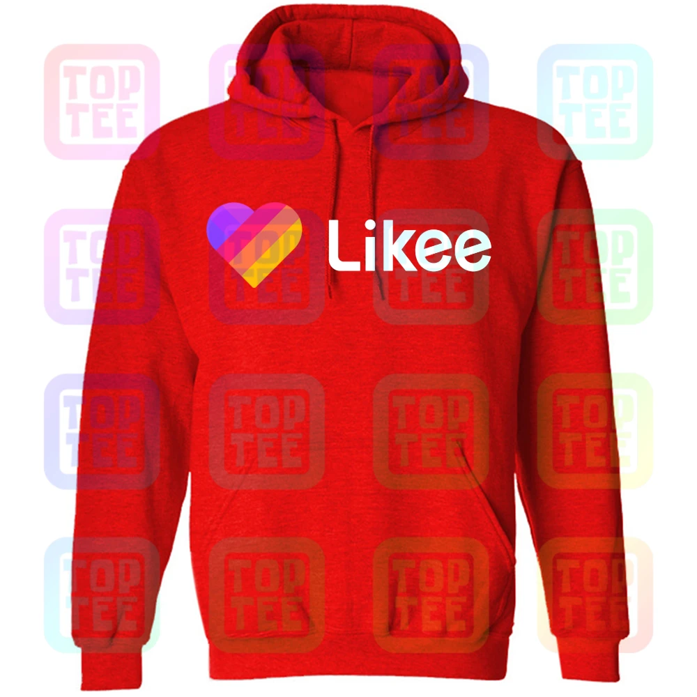 Red Hoodie Likee футболка для приложения likee hear футболка забавная футболка с капюшоном - Цвет: Red Hoodie
