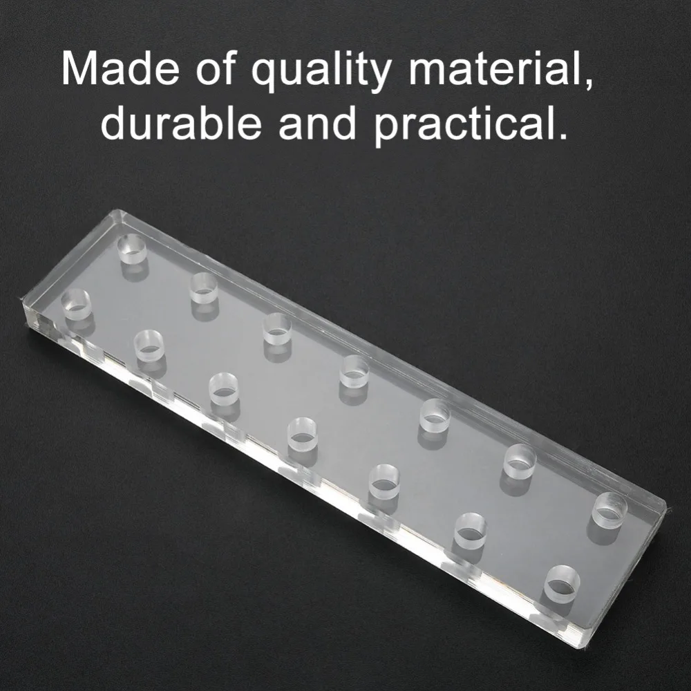 

14 Holes Tattoo Handpiece Tip Holder Acrylic Stainless Steel Tattoo Ink Handle Organizer for Needle Grip Tattoo Pen Gun Supplies