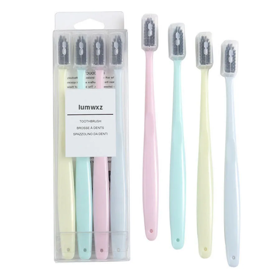 

Iumwxz Tooth brushes 4 Colors Toothbrush Super Soft Bristle Deep Cleaning With Nano Brush For Oral Care Portable Travel