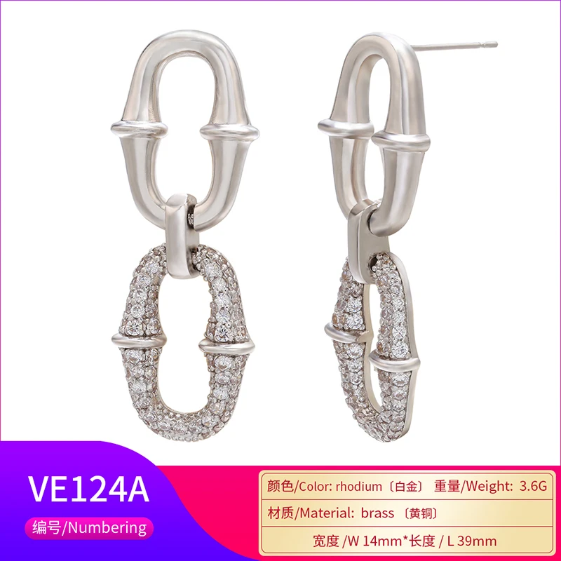 Женские серьги-гвоздики ZHUKOU ручной работы 14 х39 мм 8 форм фурнитура для