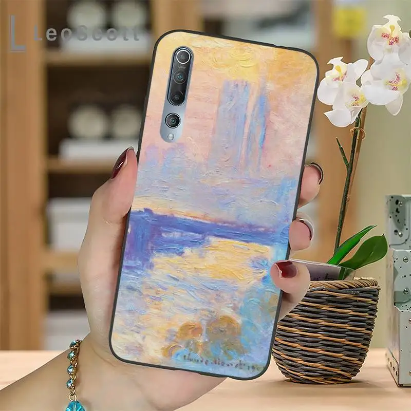 

Claude Monet Garden Lotus Bridge Phone Case For Xiaomi Redmi 4x 5 plus 6A 7 7A 8 mi8 8lite 9 note 4 5 7 8 pro