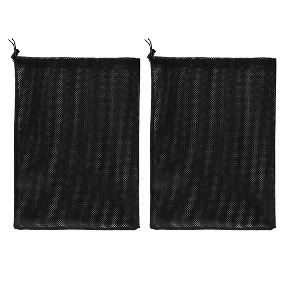 2Pcs Folding Pond Large Pump Barrier Bag Strainer Drawstring Filter Mesh Pouch | Дом и сад