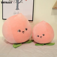 new creative simulation fruit plush toy stuffed peach doll super soft peaches cushion lovely gift for girl kids